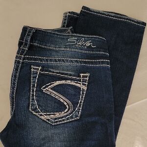 Silver Suki Jeans Capri sz29  BinAA